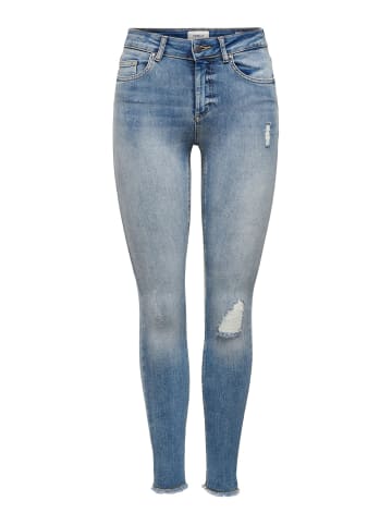 ONLY Skinny Jeans Destroyed Stretch Denim Ankle Hose ONLBLUSH in Blau
