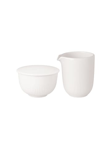 Villeroy & Boch Milch- und Zucker-Set Afina in Weiß in weiß