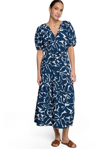 Zero  Maxikleid kurzarm in Blue/Cream
