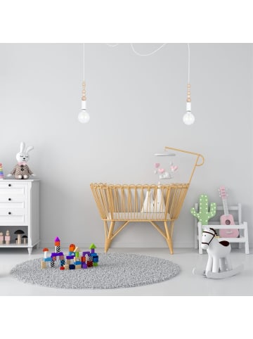 Licht-Erlebnisse Pendelleuchte (B)400 x (L)400 x (T)200 cm in Weiß NaturWeiß Natur