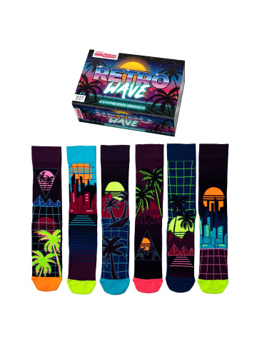 United Oddsocks Socken 3er Pack in Retro Wave