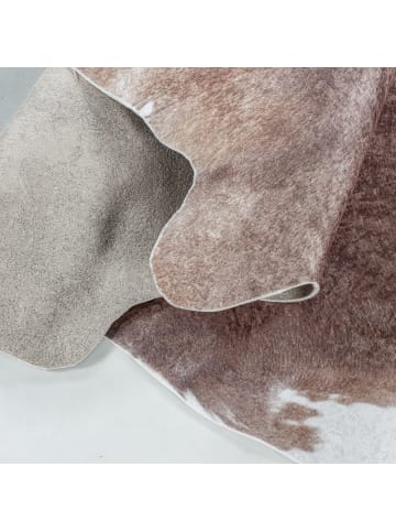 KADIMA DESIGN Teppich Flachgewebe Waschbar Fell-Optik GASTEIN Strapazierfähig