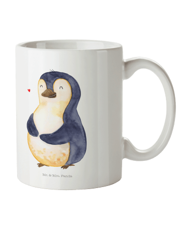 Mr. & Mrs. Panda Kindertasse Pinguin Diät ohne Spruch in Weiß