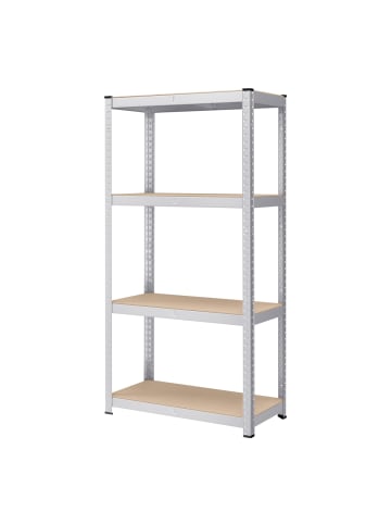 SONGMICS Standregal Cozory in Silbern - (B)80 x (H)160 x (T)40 cm