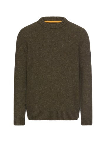 Camel Active Strickpullover aus Merinowollgemisch in Olivgrün