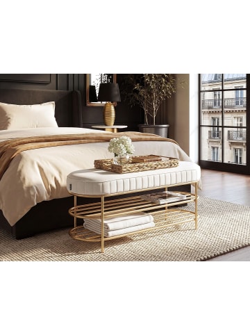 Bettbank VERGENNES in Beige - (W) 100 x (H) 44 x (L) 27 cm