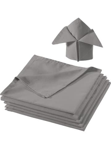 REDBEST Baumwolle Serviette 6er-Pack Seattle in grau