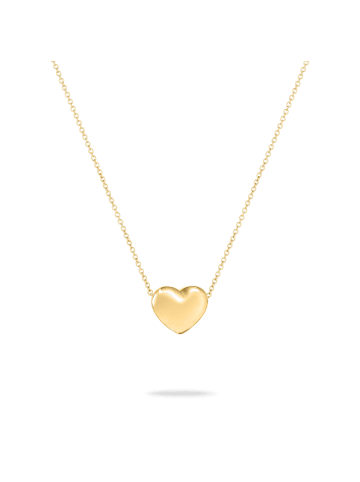 Echtzeit Halsschmuck Halskette - Puffy Heart in gold