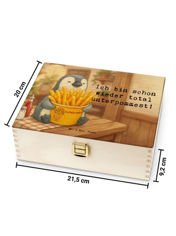 Mr. & Mrs. Panda Teedose Pinguin Pommes Eimer Design mit Spruch in Weiß