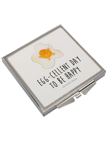 Mr. & Mrs. Panda Schminkspiegel Spiegelei Ei mit Spruch in Weiß