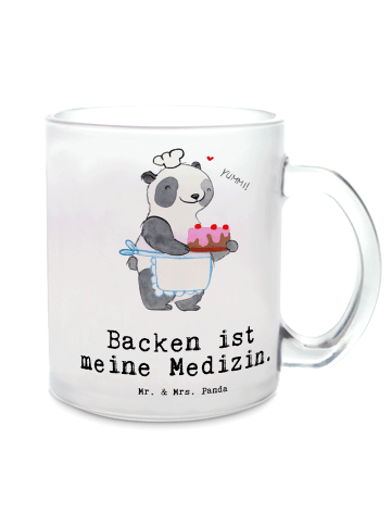 Mr. & Mrs. Panda Pott Panda Backen mit Spruch in Transparent