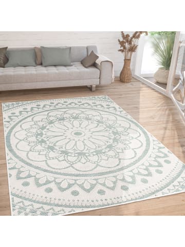 KADIMA DESIGN Teppich Kurzflor Mandala Wohnzimmer in Türkis