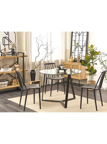 Beliani Esszimmertisch KEBRI in Schwarz - (W) 100 x (H) 74 x (L) 100 cm