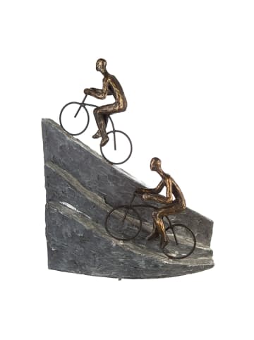 GILDE Skulptur Racing bronzefarben, grau - (H) 33 cm