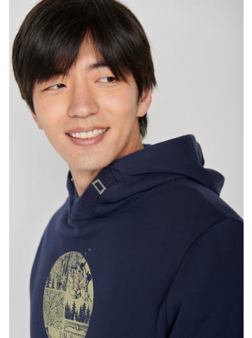 GreenBomb Hoodie Nature Mountain Circle in Marineblau
