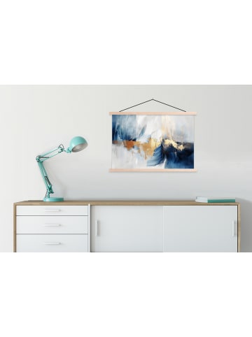 MuchoWow Poster mit Leiste Abstrakt gold