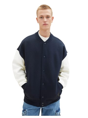 TOM TAILOR Denim Sweat-Collegejacke in sky captain blue