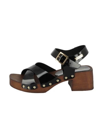 Les Tropéziennes par M Belarbi Les Paolita – Ledersandalen mit Absatz Schwarz