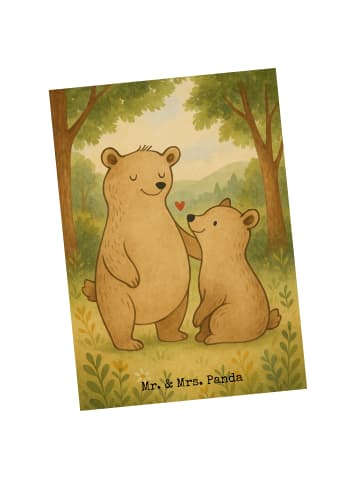 Mr. & Mrs. Panda Ansichtskarte Bär Großer Bruder Design ohne Spruch in Weiß
