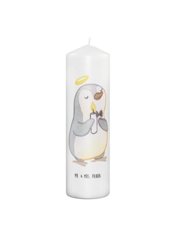 Mr. & Mrs. Panda Kerze Pinguin Kommunion ohne Spruch in Weiß
