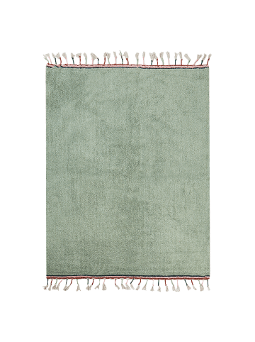 Beliani Kurzflor CAPARLI in Grün - (W) 140 x (L) 200 cm