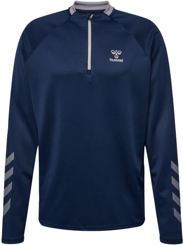 Hummel Trikot L/S Hmlgg12 Action Half Zip Sweat in MARINE/ALLOY