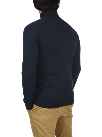 INDICODE Rollkragenpullover IDErnetto 35425MM Rollkragenpulli mit abgesetztem Strickmuster in dunkelblau