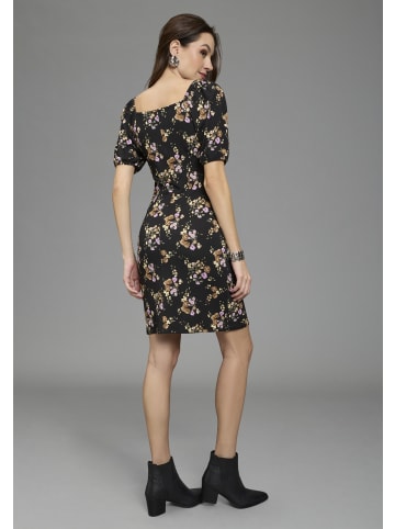 Bruno Banani Sommerkleid in schwarz-geblümt