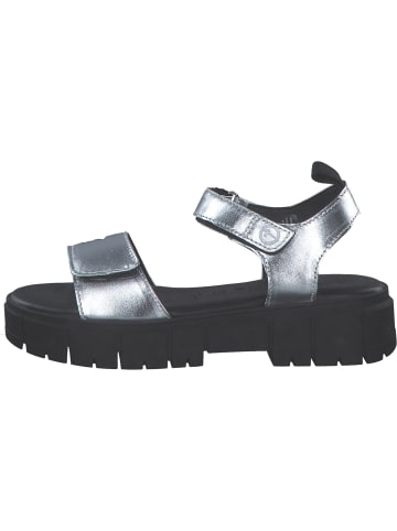Tamaris Plateau-Pantoletten in Silver