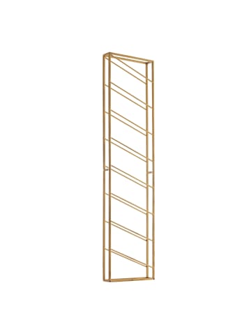 KADIMA DESIGN Weinregal Wand | Metall Gold, 36x150cm, 8 Flaschen in Gold