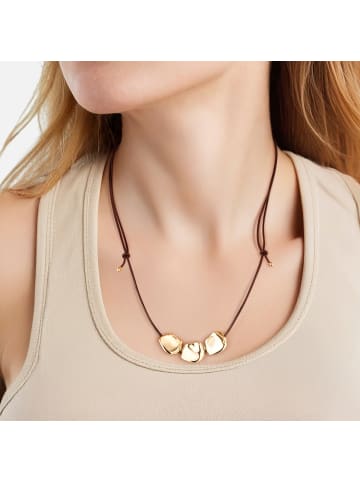 Yokoamii Halskette aus Leder in braun