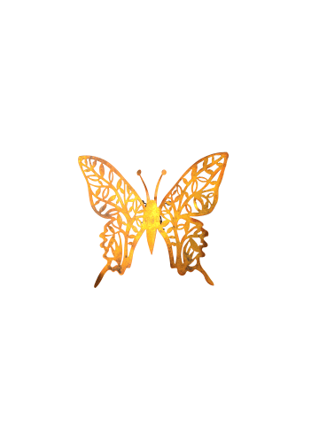 möbel-direkt Wanddekoration Butterfly 1 in goldfarben