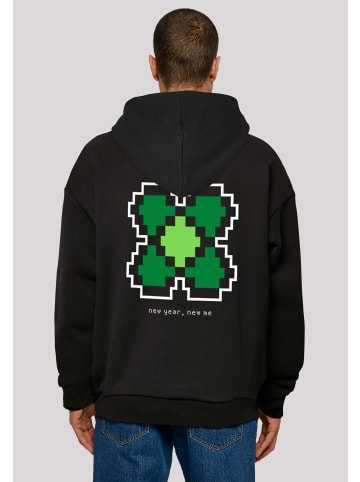 F4NT4STIC Ultra Heavy Hoodie Silvester Happy New Year Pixel in schwarz