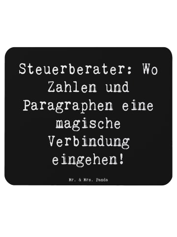 Mr. & Mrs. Panda Maus-Pad Spruch Magische Steuerberater mit Spruch in Schwarz