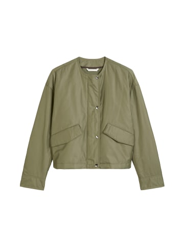 Marc O'Polo Kragenlose Jacke regular in Olive