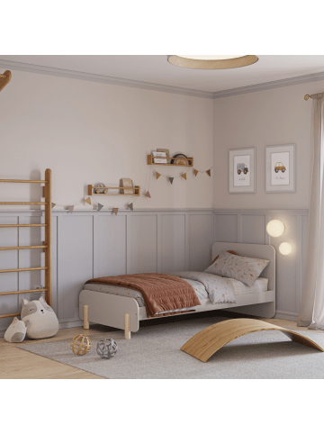 CALICOSY Bett LOU in Creme - (W) 195,4 x (H) 90/45 x (L) 106,5 cm