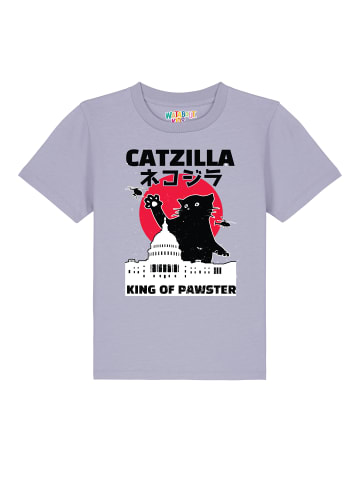 wat? Apparel T-Shirt Catzilla in Lavender