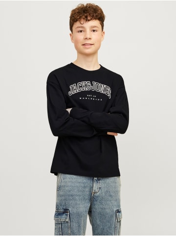 JACK & JONES Junior Langarmshirt JJECALEB VARSITY TEE JNR in black