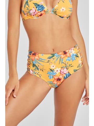 Bench Highwaist-Bikini-Hose in gelb-bedruckt