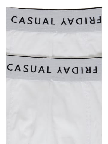 CASUAL FRIDAY 2-er Stück Pack Boxershorts Trunks Set Basic Unterwäsche NORH in Weiß