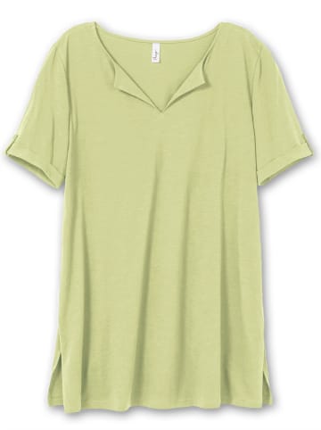 sheego Longshirt in pistazie