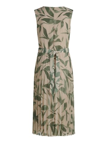 BETTY & CO Chiffonkleid mit Plissee in Nature/Green