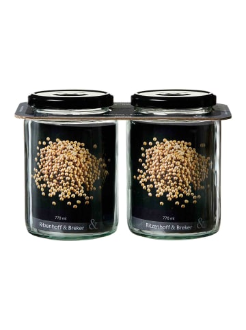 Ritzenhoff & Breker 2er Set Vorratsgläser-Set Mara 770 ml in transparent