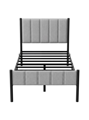 VASAGLE Bettgestell Dupon in Taubengrau - (B)91.5 x (H)104 x (T)207 cm