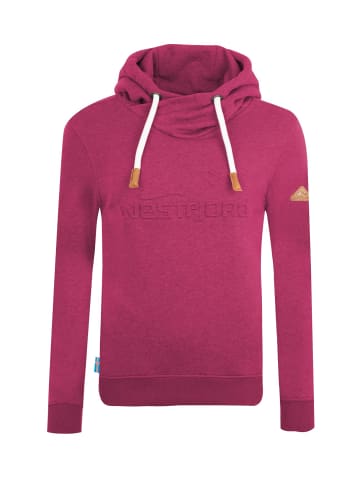 Westfjord Kapuzenpulli Hoodie "Askja" in Dunkelrosa