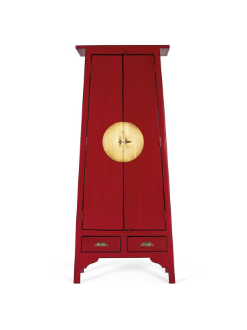 Giner y Colomer Kleiderschrank mit 2 Türen und 2 Schubladen aus Mangoholz in Red