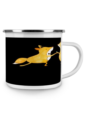 Mr. & Mrs. Panda Emaille Tasse Eheversprechen Liebe Teilen mit S... in Schwarz