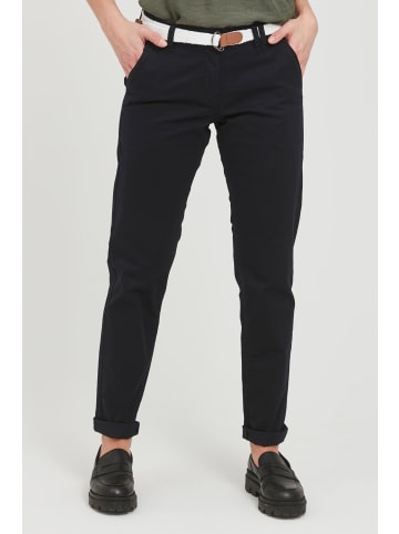 Oxmo Chinohose OXChakira 21300613ME lange Hose mit Gürtel in geflochtener Optik in Schwarz