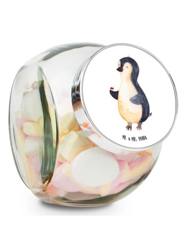 Mr. & Mrs. Panda Bonbonglas Pinguin Marienkäfer ohne Spruch in Weiß