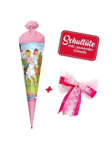 ROTH Set Schultüte Bibi & Tina 70 cm, Glitter,  LED Schleife in Bunt